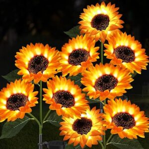 Solar Sunflower Lights Garden
