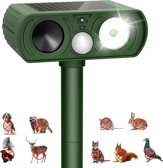 Solar Ultrasonic Animal Repellent Outdoor
