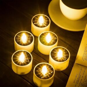 SoulBay 6pcs Solar Tea Lights IP65