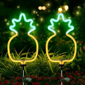 SunKite Pineapple Solar Garden Stake Lights (2-Pack)