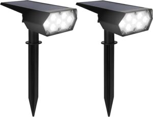 TECHKO Outdoor Solar Spotlight 2-Pack