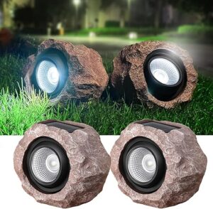 Timeflies Solar Rock Lights Outdoor 2 Pack