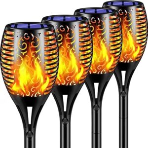 TomCare Solar Torch Lights 99 LED 4-Pack