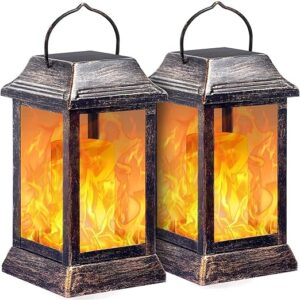 TomCare Solar Flickering Flame Lantern