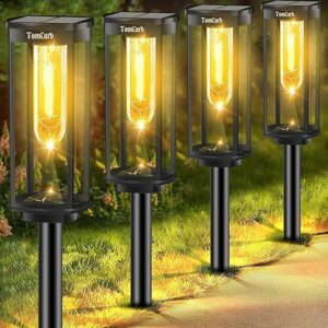 TomCare 6 Pack Solar Pathway Lights Upgraded Bright