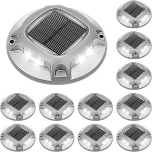 VOLISUN Solar Driveway Lights Rose Pattern