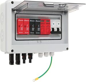 VOU 600V Solar DC PV Combiner Box 2-String with Lightning Arrester