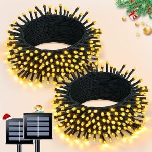 JMEXSUSS 2 Pack Solar String Lights (200 LED)