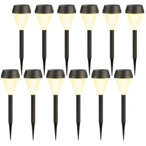 MAGGIFT 12 Pack Solar Pathway Lights