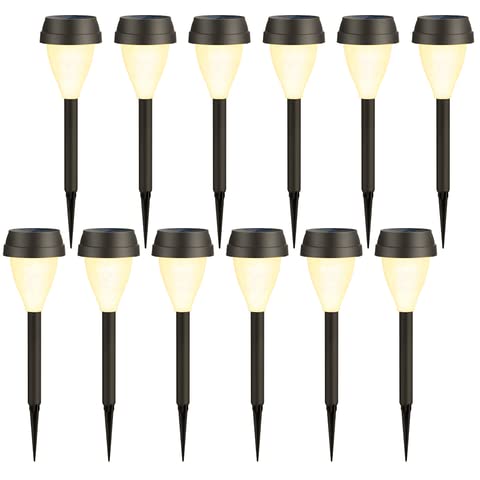 MAGGIFT 12 Pack Solar Pathway Lights