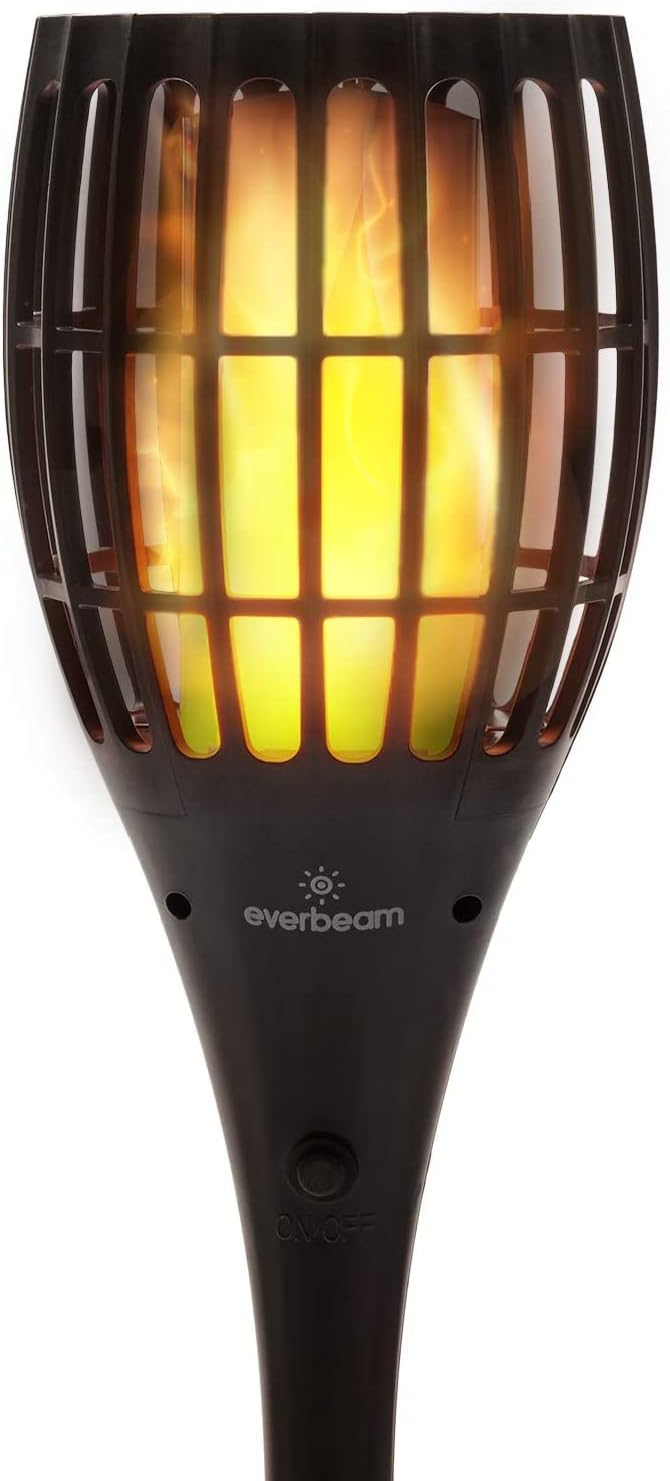 Everbeam P1 Solar Torch Light with Flickering Flame, 4-Pack
