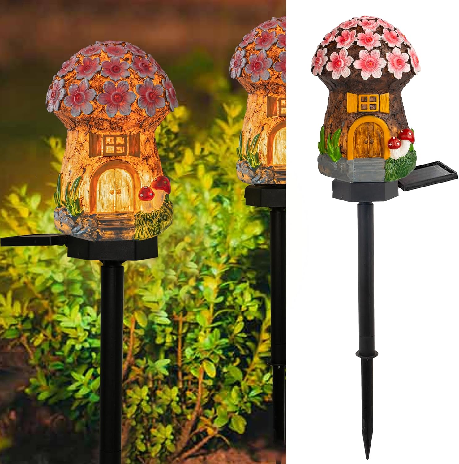 Dazzle Bright Solar Mushroom Fairy Garden Lights